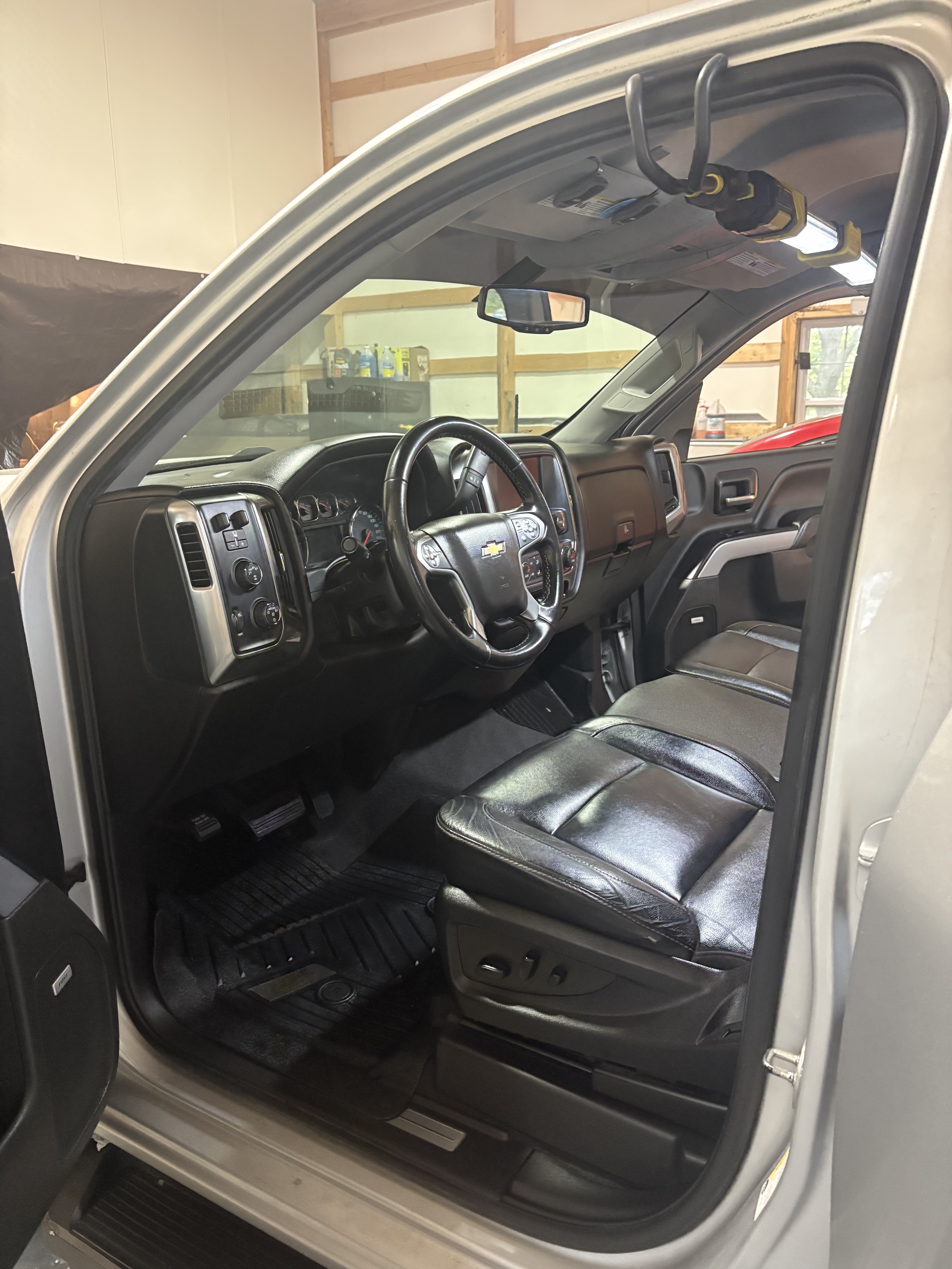 Freshly detailed truck front interior