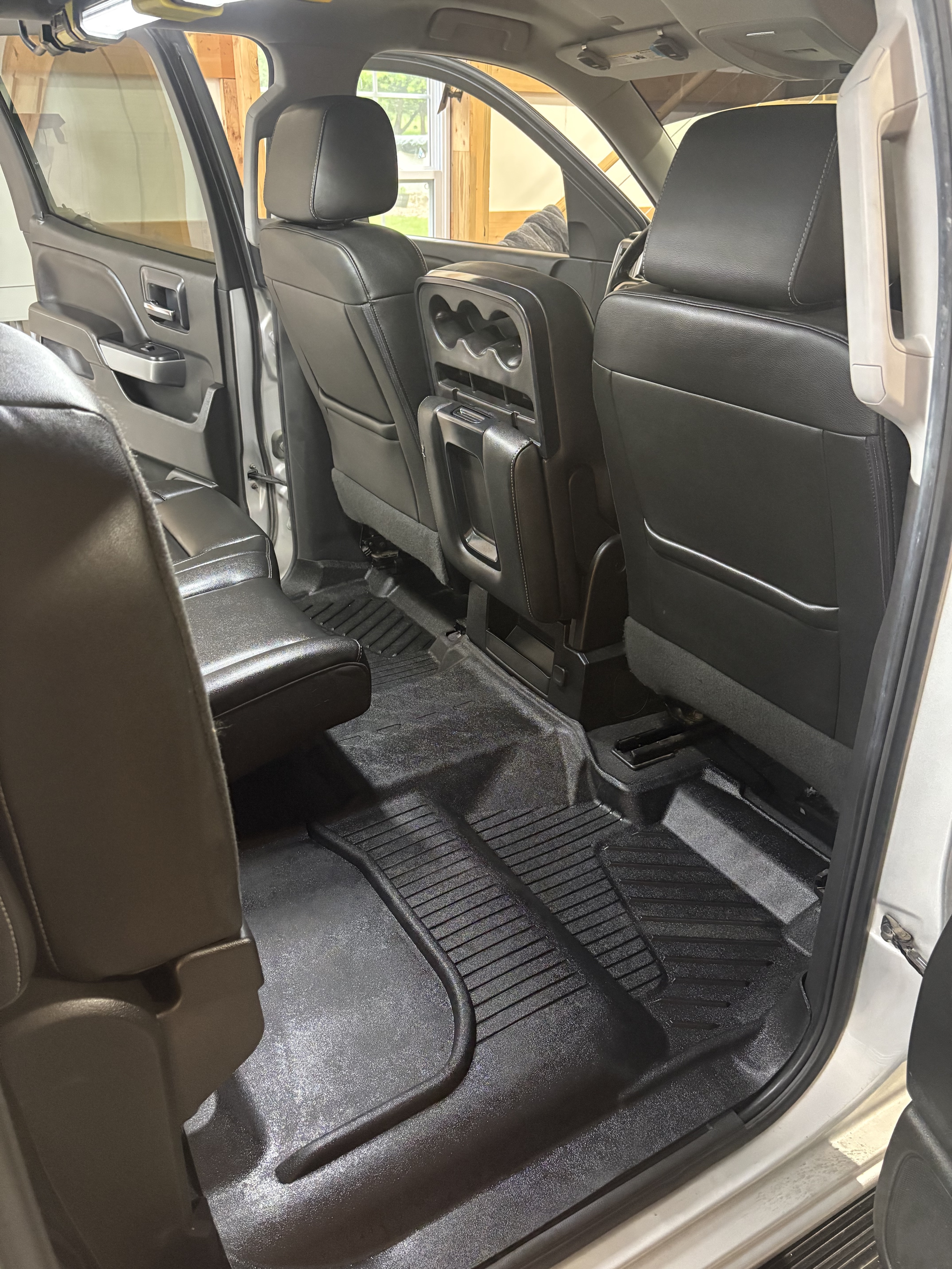 Freshly detailed truck rear seats